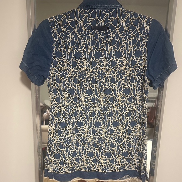 Jean Paul Gaultier Denim Embroidered Vintage Top - Picture 3 of 4